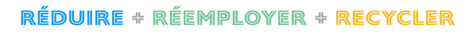 Notre slogan : Réduire, Réemployer, Recycler
